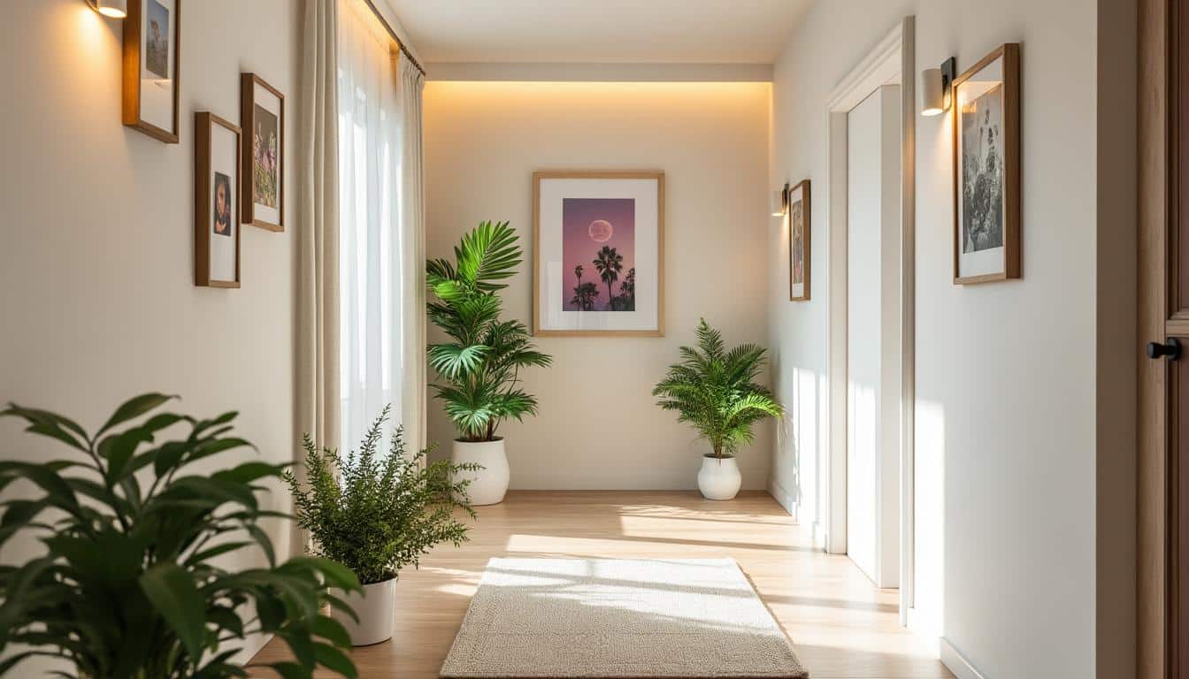 Couloir étroit : astuces déco pour illuminer sans l'alourdir